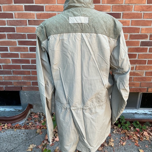 Vintage L.L. Bean Tan Khaki Fisherman Detachable Sleeves Cargo Jacket Men Tall L - Picture 9 of 16
